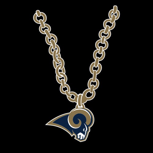 Los Angeles Rams Necklace logo vinyl decal